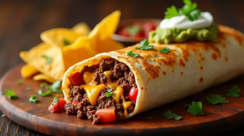 Beef and Cheese Burrito