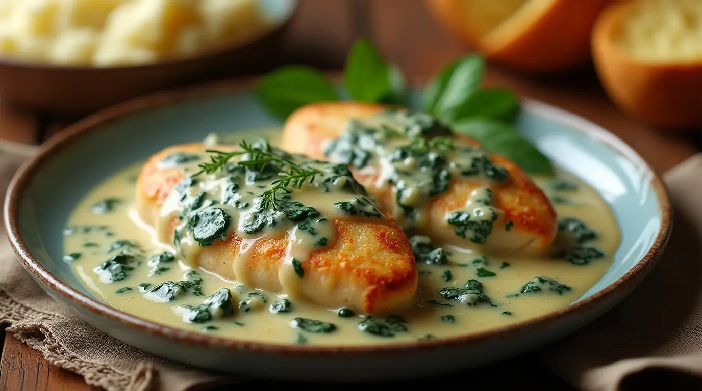 creamed spinach chicken breasts