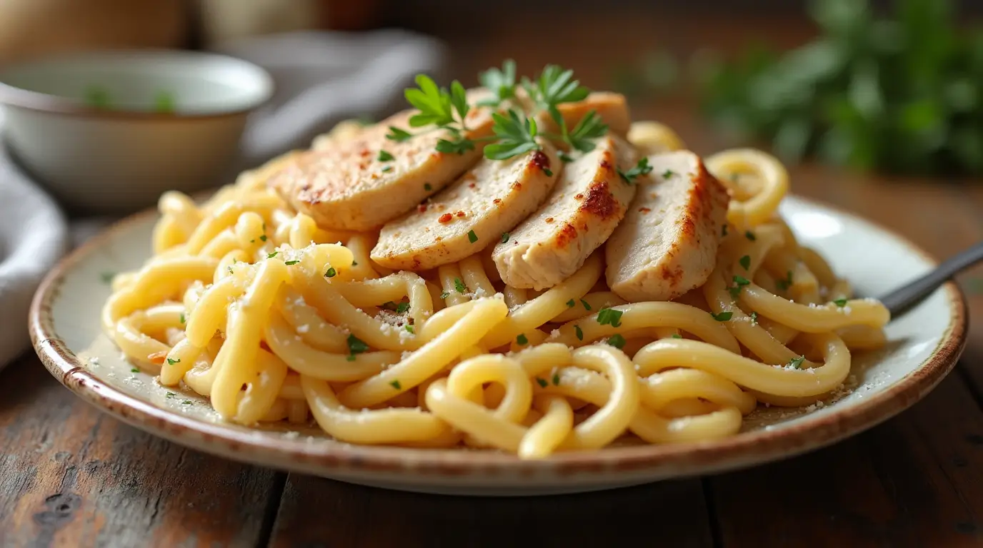 garlic parmesan chicken pasta