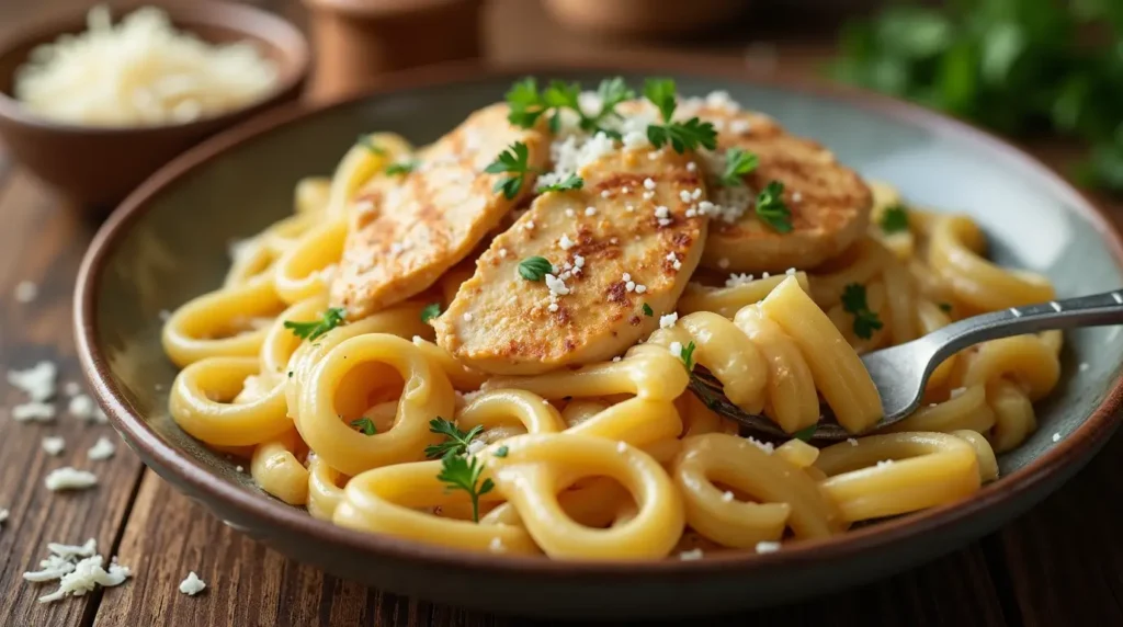 garlic parmesan chicken pasta