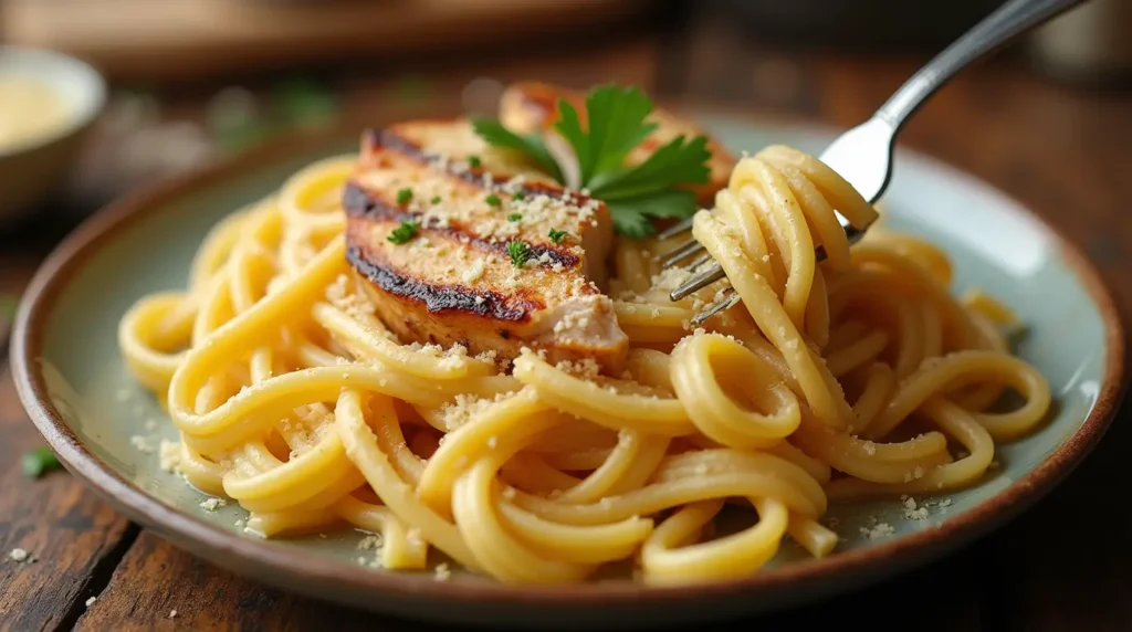 garlic parmesan chicken pasta