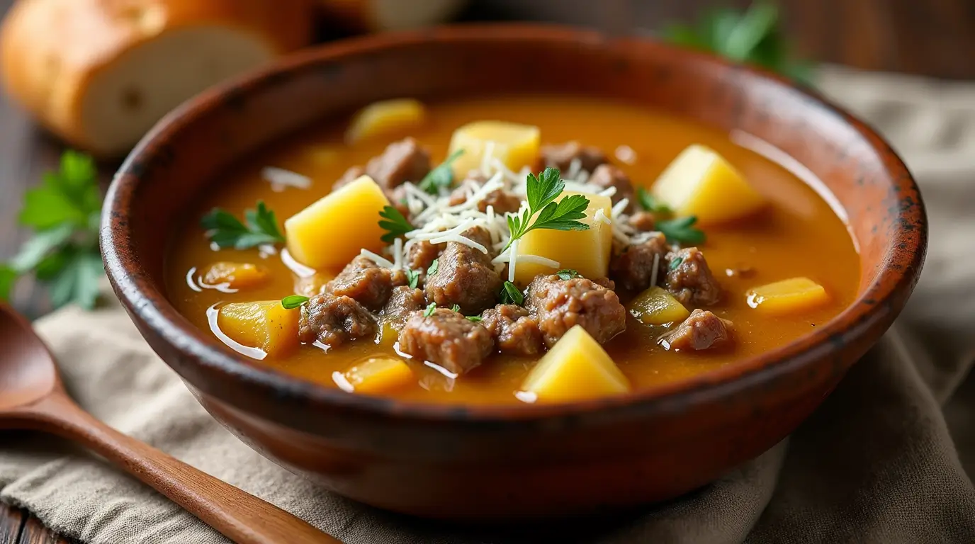 hamburger potato soup