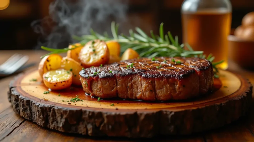 steak and potatoes