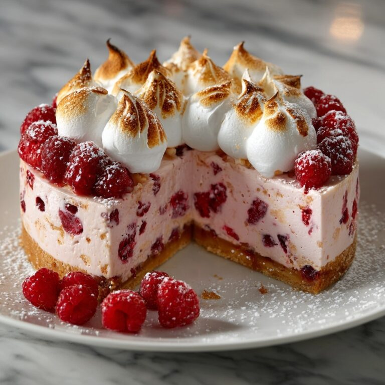 Meringue Roulade with Raspberries Recipe