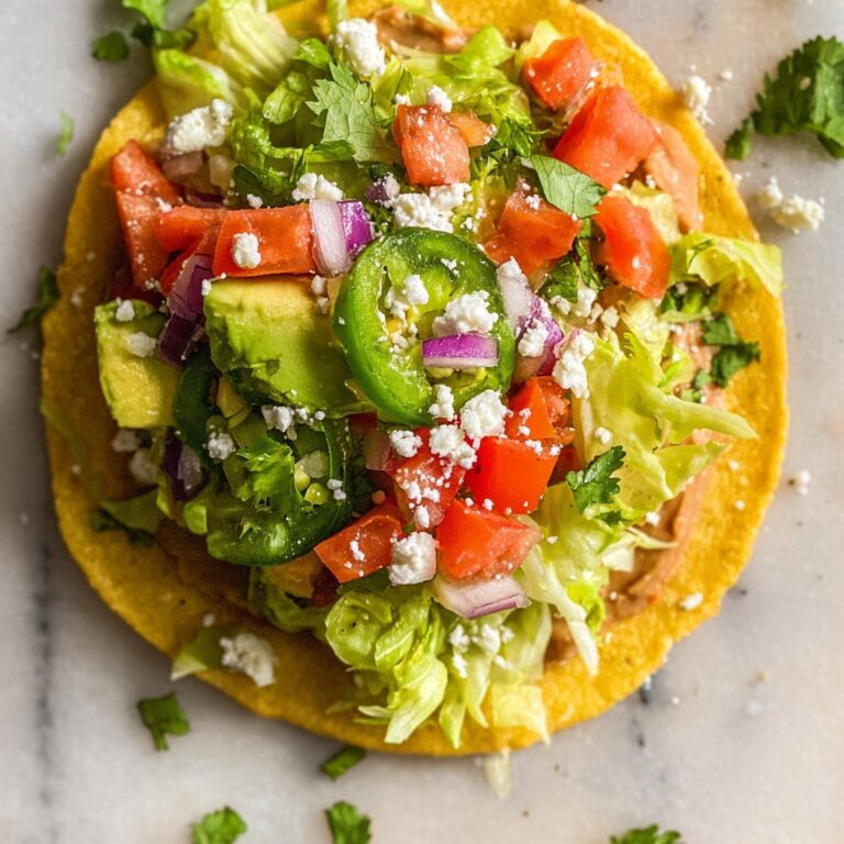 Easy Refried Bean Tostadas with Fresh Toppings Recipe