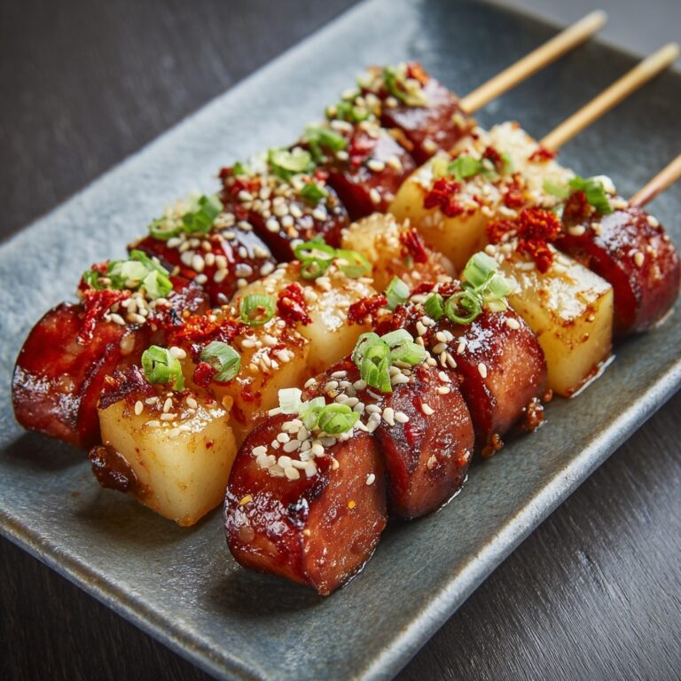 Sotteok Sotteok (Korean Rice Cake and Sausage Skewers) Recipe
